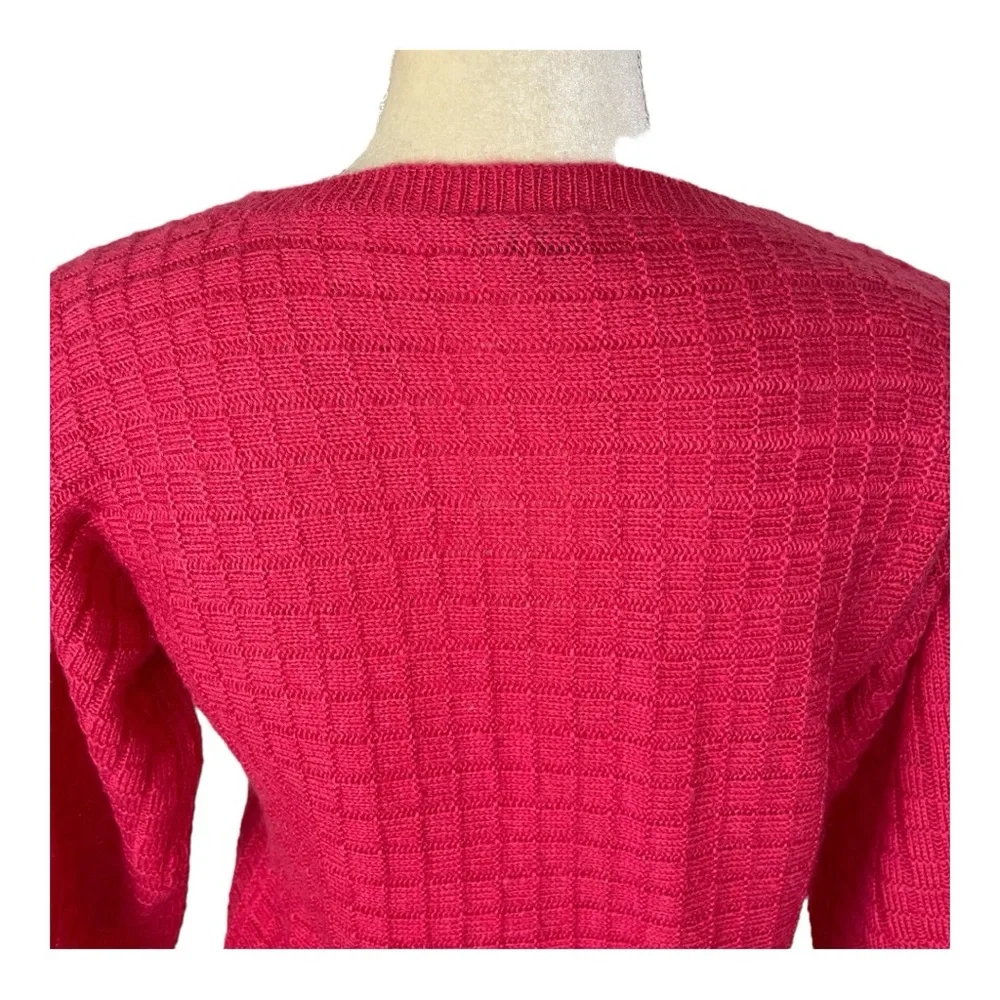 Ann Taylor Hot Pink Chunky‎ Knit Sweater Size Small Petite